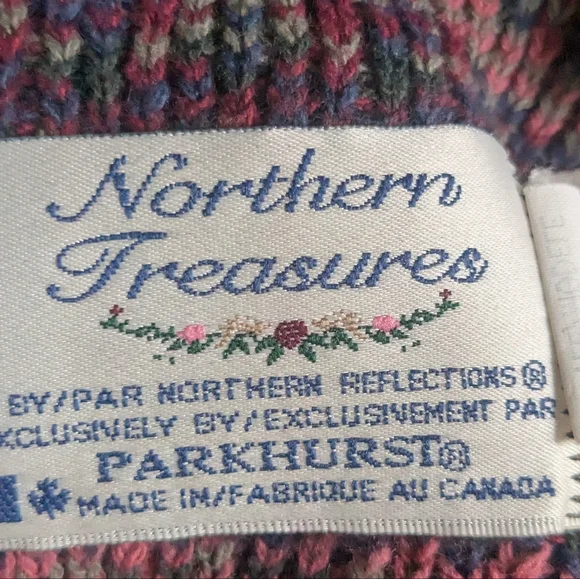 Vintage Northern Treasures Parkhurst Scarf Moose Winter Mountains Cabin Outdoor